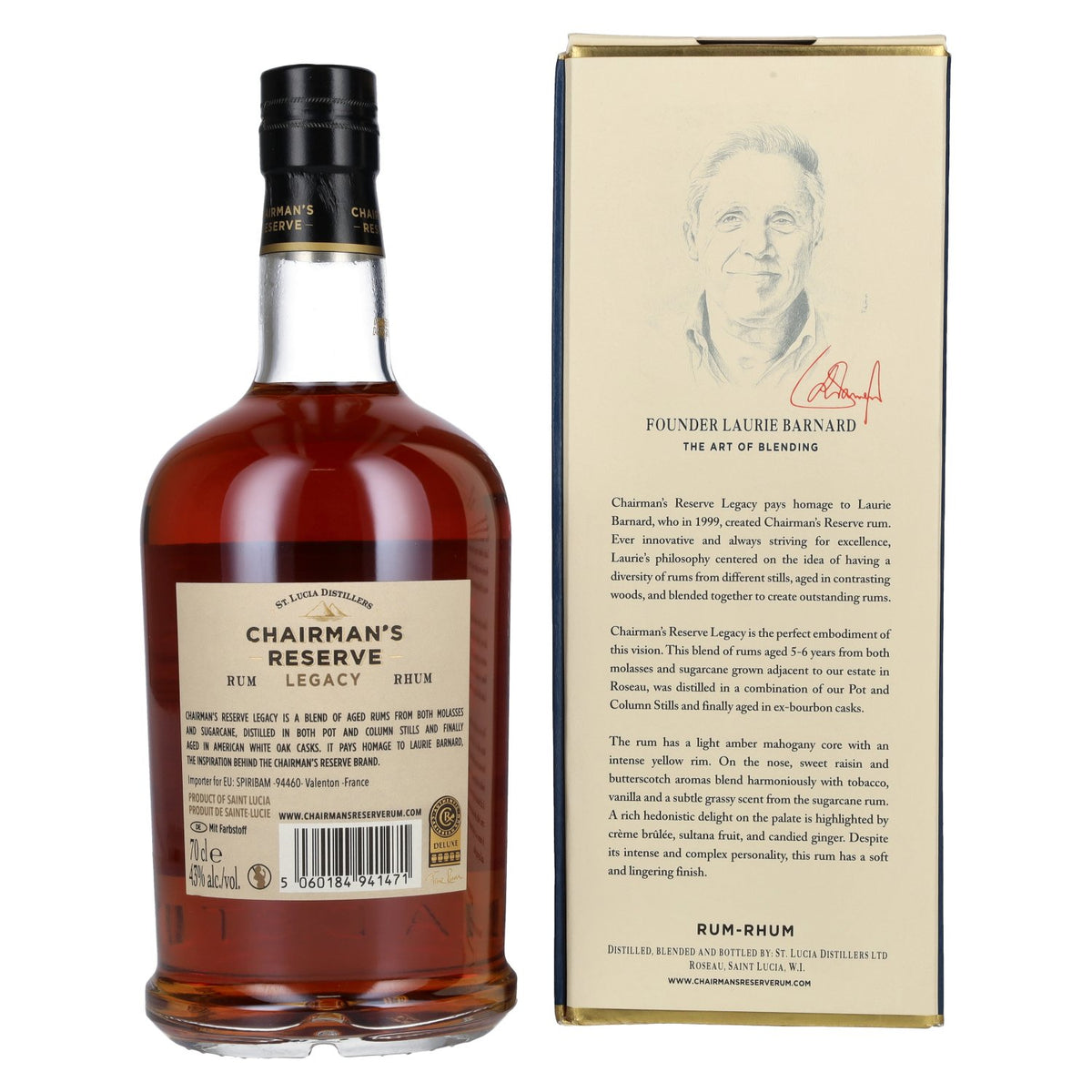 Chairman's Reserve Rum LEGACY 43% Vol. 0,7l in gift box