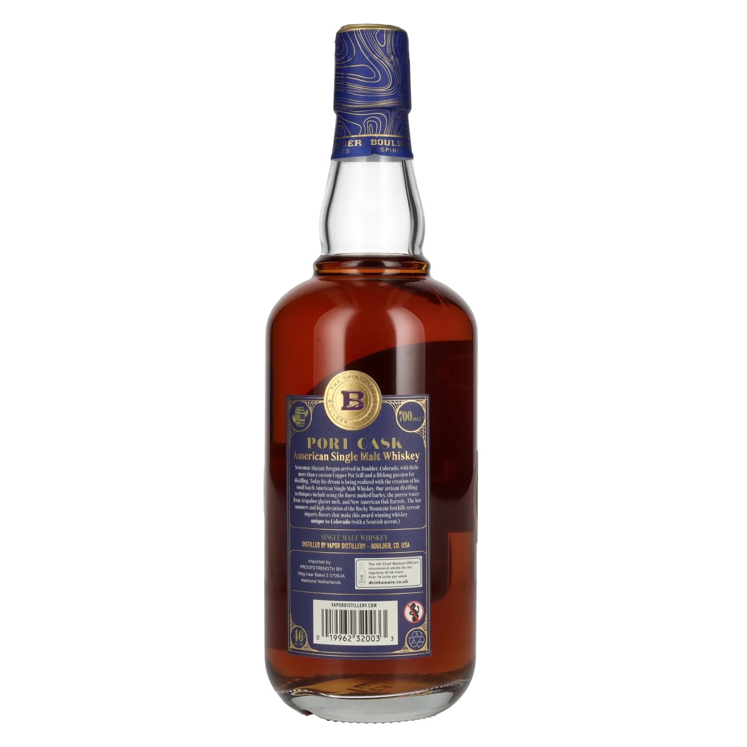 Boulder Spirits American Single Malt PORT CASK FINISH Whiskey 46% Vol. 0,7l