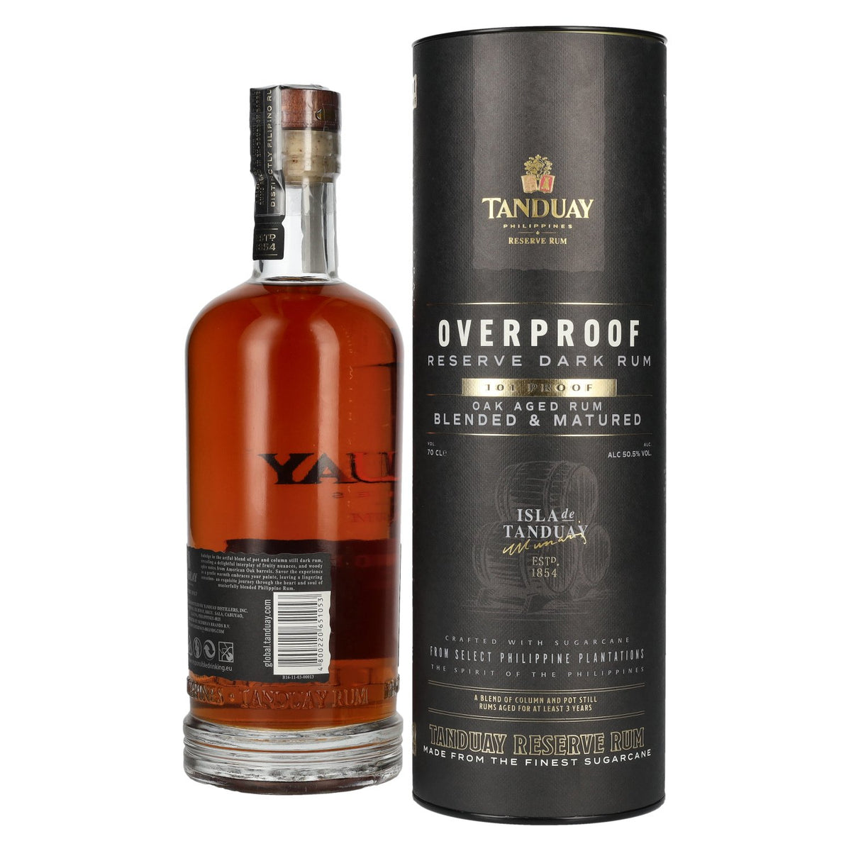 Tanduay Overproof Reserve Dark Rum 101 Proof 50,5% Vol. 0,7l in Geschenkbox