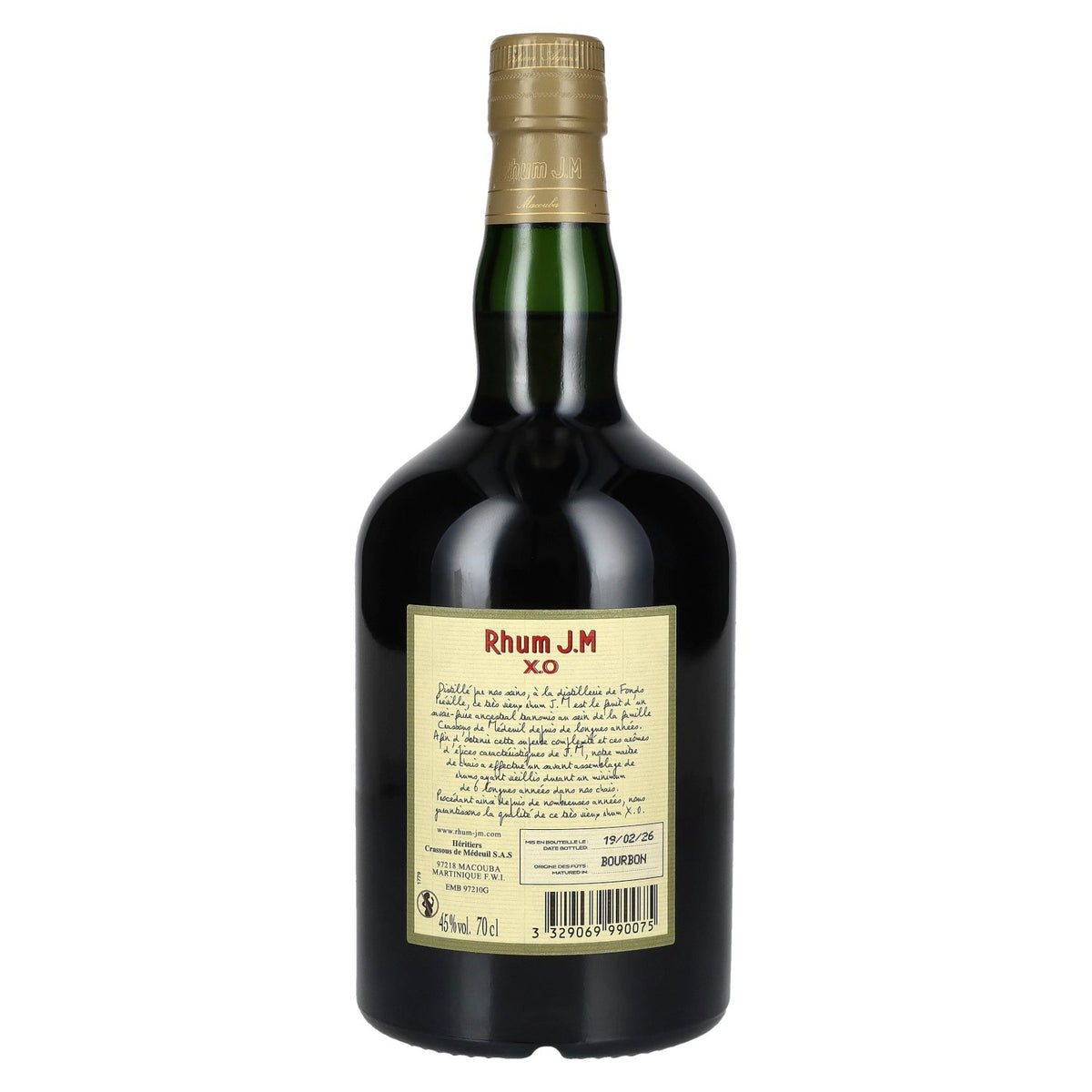 Rhum J.M Très Vieux Rhum Agricole X.O 45 % vol. 0,7 l