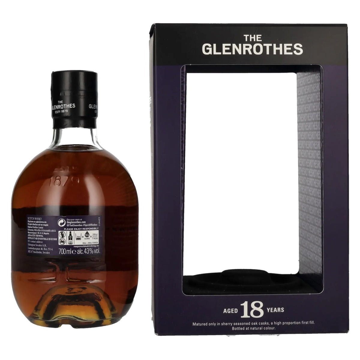 The Glenrothes 18 Years Old Speyside Single Malt 43% Vol. 0,7l en boîte cadeau