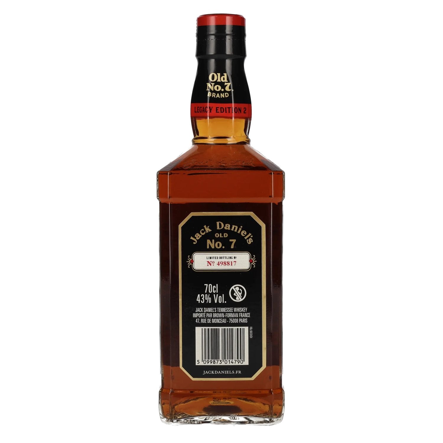 Jack Daniel's Sour Mash Tennessee Whiskey LEGACY EDITION No. 2 - BLACK DESIGN 43% Vol. 0,7l
