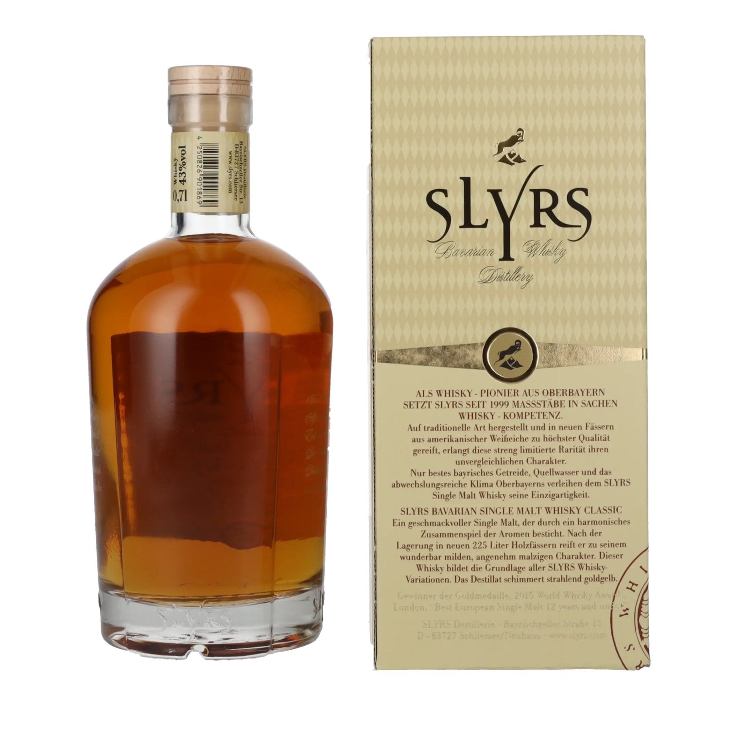 Slyrs CLASSIC Bavarian Single Malt Whisky 43% Vol. 0,7l in Geschenkbox