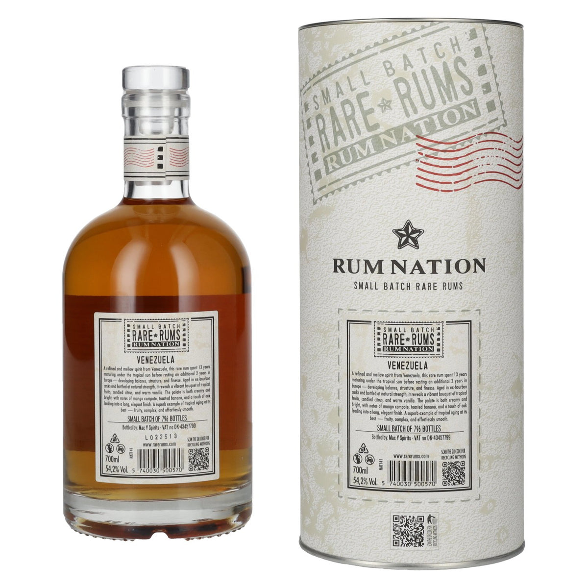 Rum Nation Rare Rums VENEZUELA 2010/2025 54,2% Vol. 0,7l in Geschenkbox