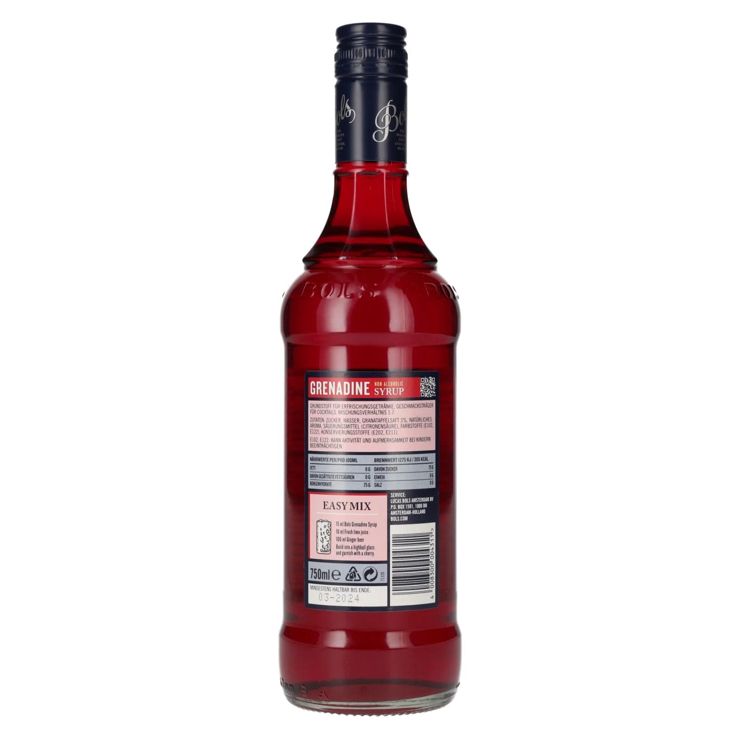Sirop de grenadine Bols 0,75l