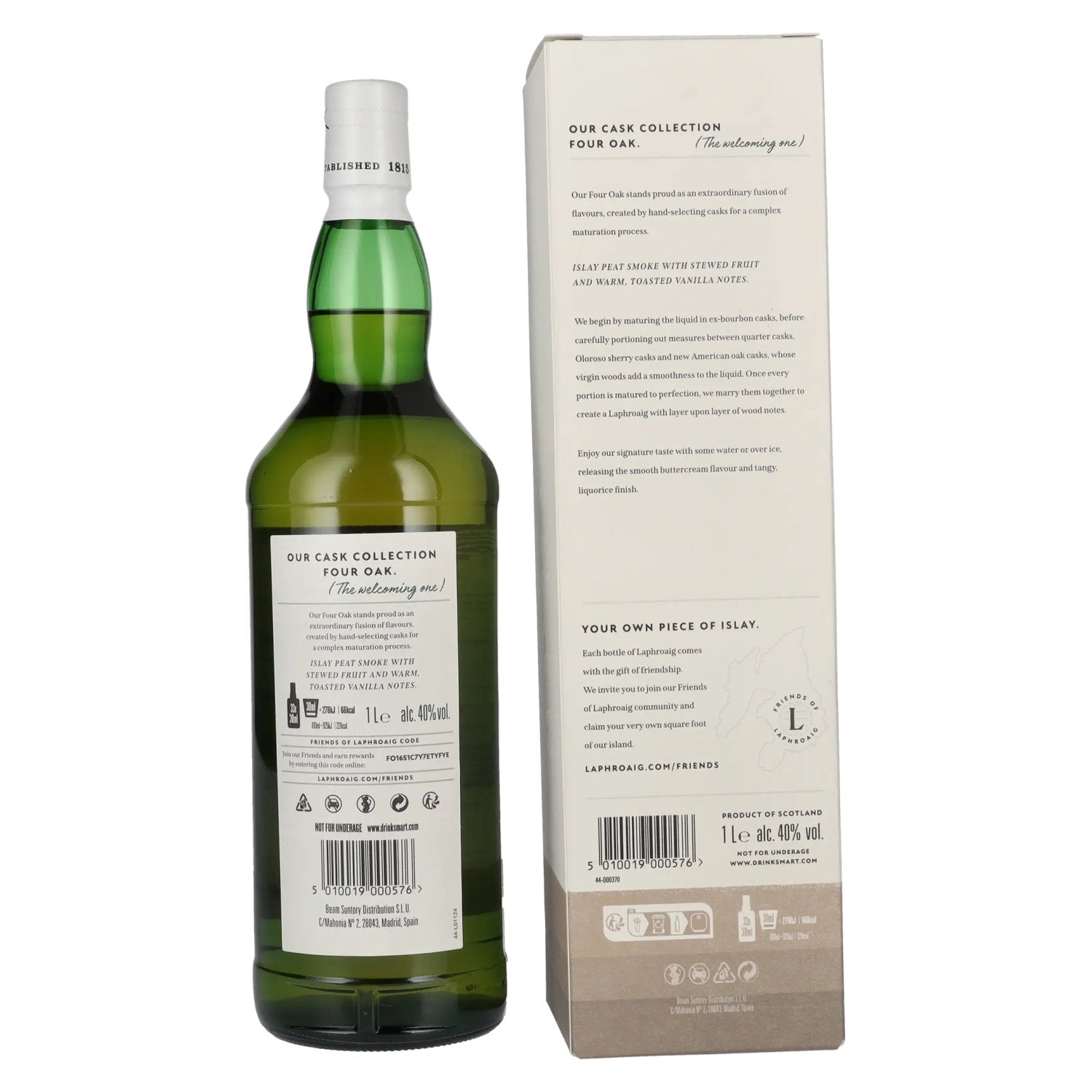 Laphroaig FOUR OAK 40% Vol. 1l in Geschenkbox