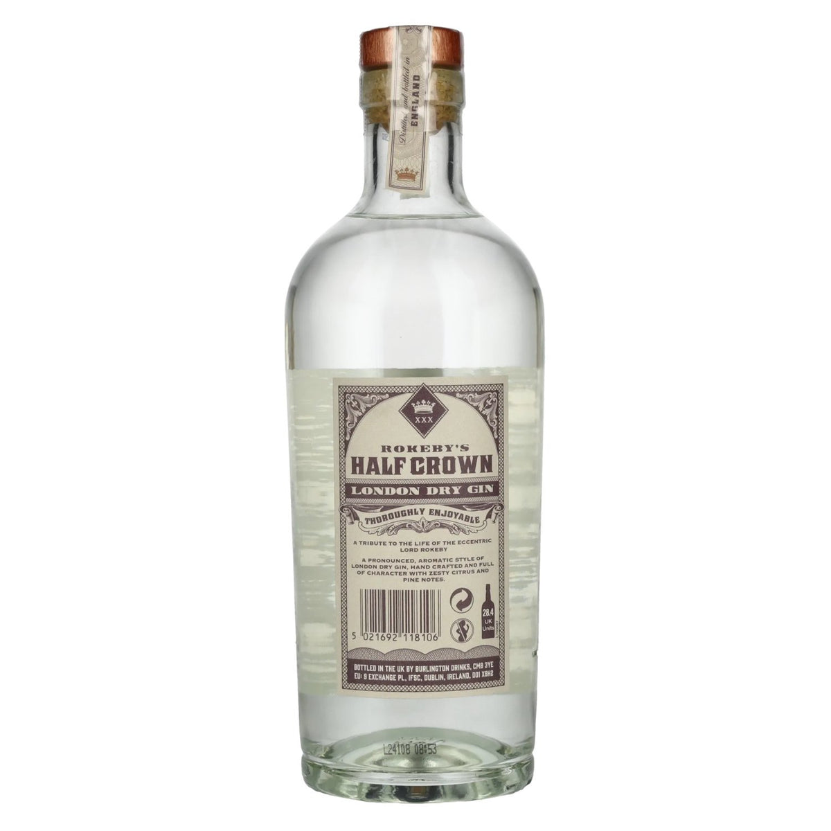 Rokeby's Half Crown London Dry Gin 40,6% Vol. 0,7l