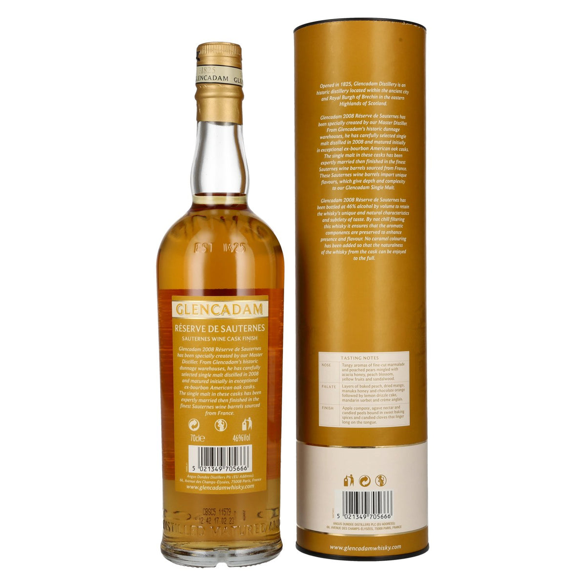 Glencadam 13 Years Old Sauternes Wine Cask Finish Limited Edition 2008 46% vol. 0,7l en coffret cadeau