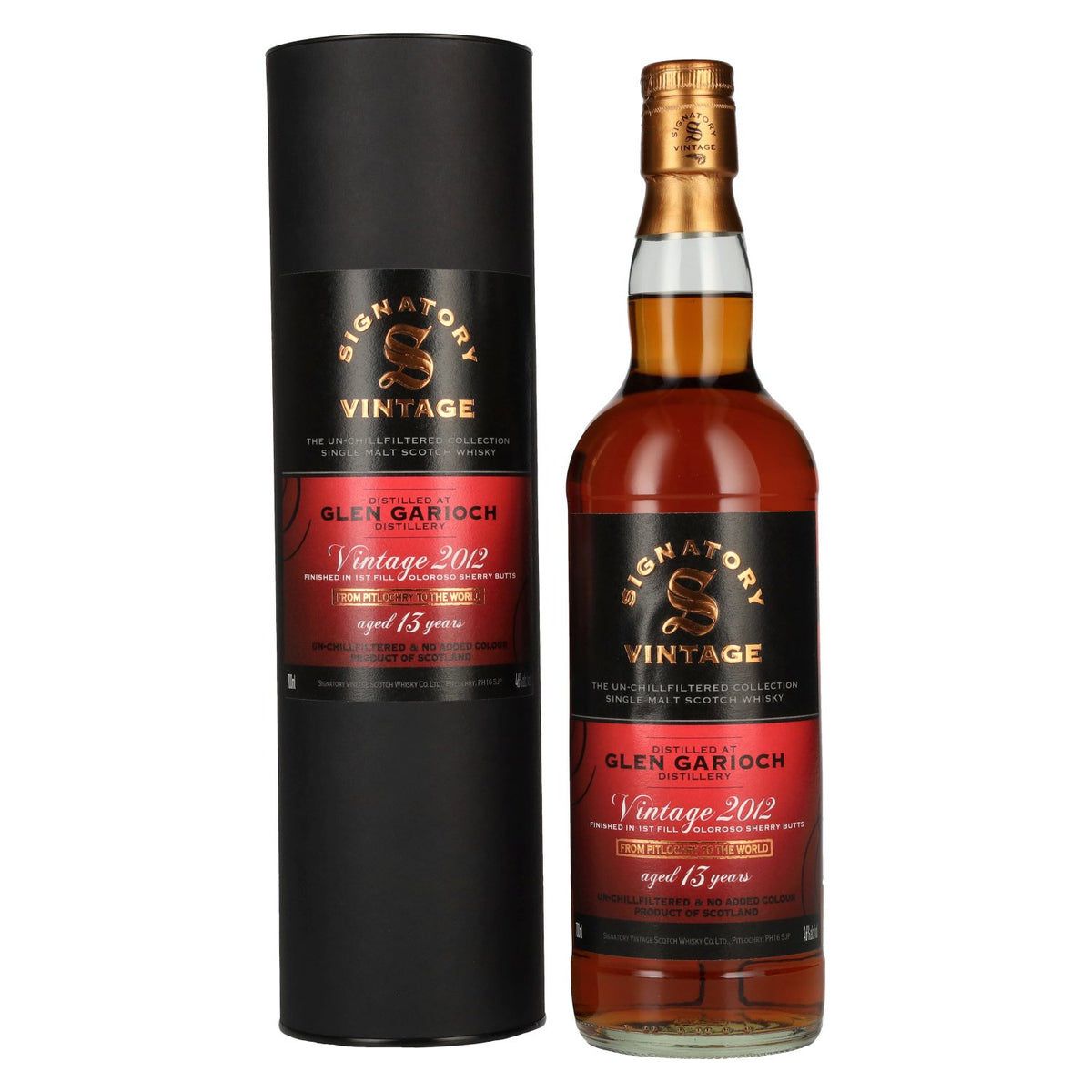 Signatory Vintage GLEN GARIOCH 13 Years Old The Un-Chillfiltered 2012 46% Vol. 0,7l in gift box