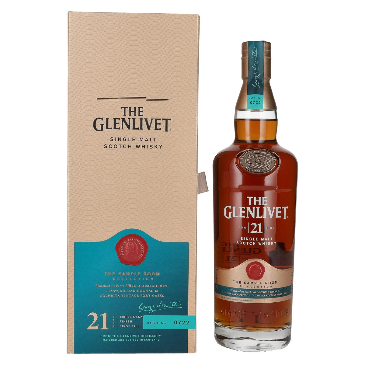 The Glenlivet 21 Years Old THE SAMPLE ROOM COLLECTION Single Malt Scotch Whisky 43% Vol. 0.7l in gift box