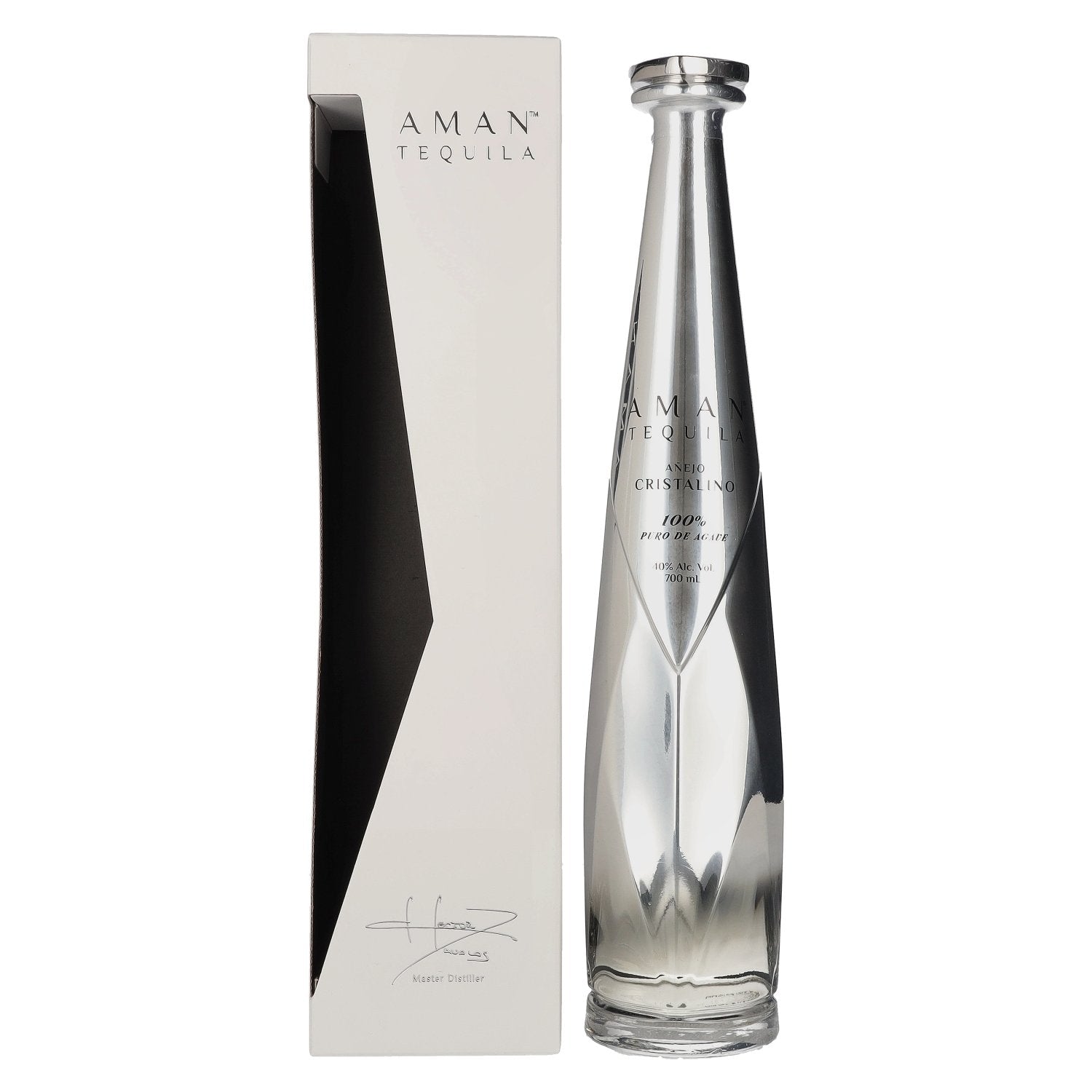 Aman Tequila Añejo Cristalino 100% Puro de Agave 40% Vol. 0,7l en boîte cadeau