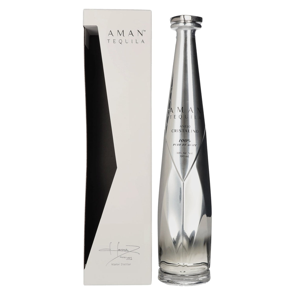 Aman Tequila Añejo Cristalino 100% Puro de Agave 40% Vol. 0,7l in gift box