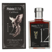 Phönix 12 Years Old Blended Caribbean Rum Black Design 40% vol. 0.5 l in a gift box