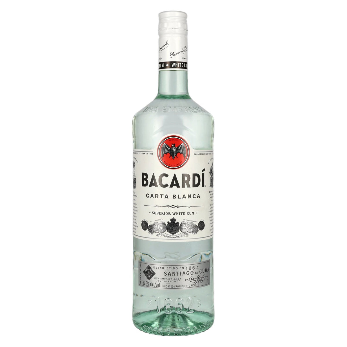 Bacardi Ron Carta Blanca Superior 37,5 % vol. 1 l