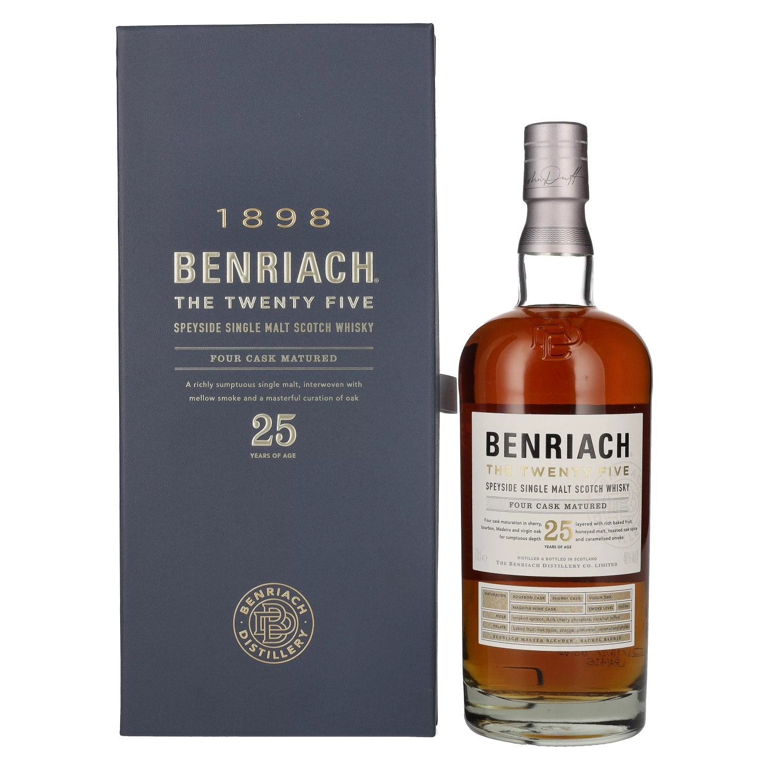 Benriach THE TWENTY FIVE Single Malt Four Cask Matured 46% Vol. 0,7l en boîte cadeau