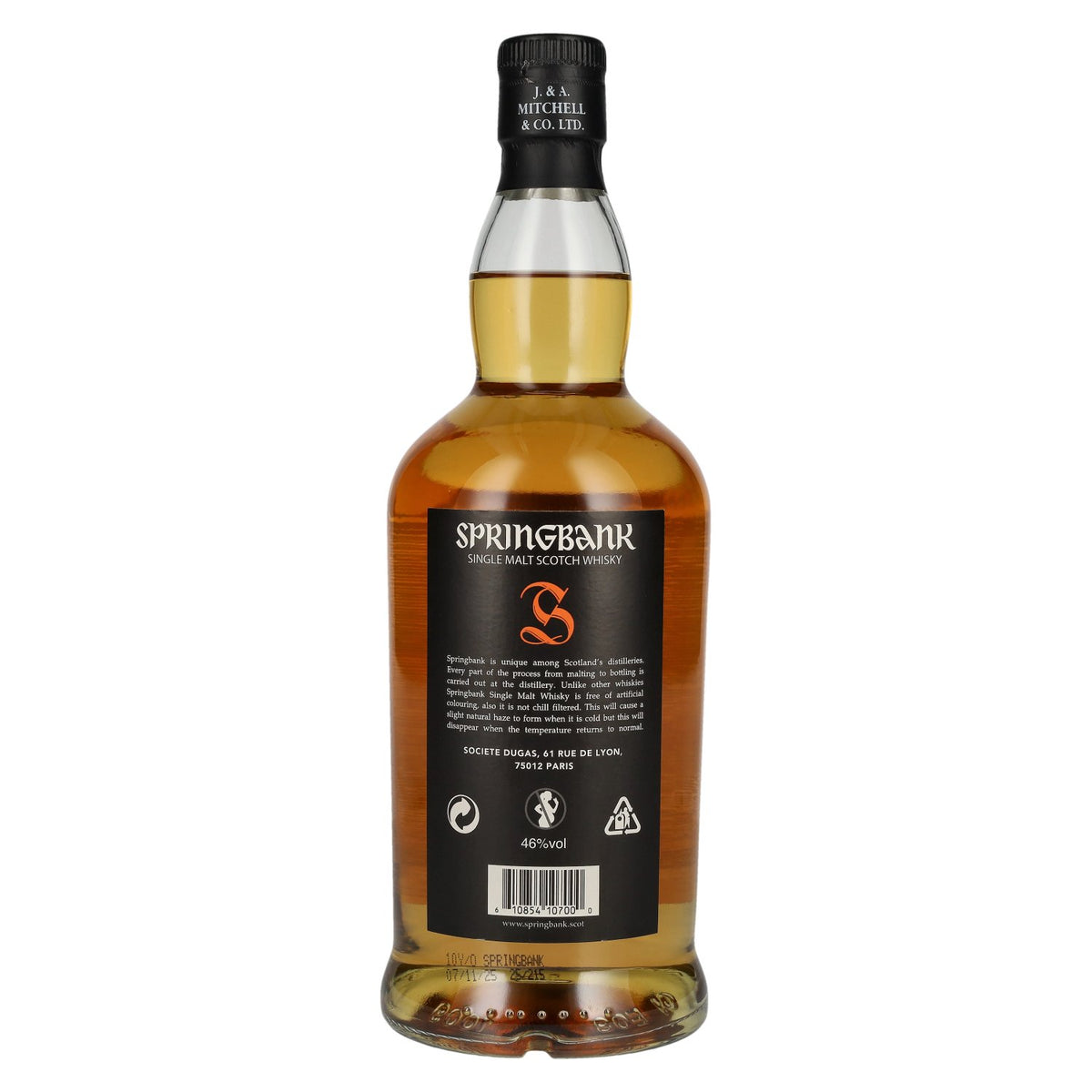 Springbank 10 Years Old Campbeltown Single Malt Scotch Whisky 46% Vol. 0,7l