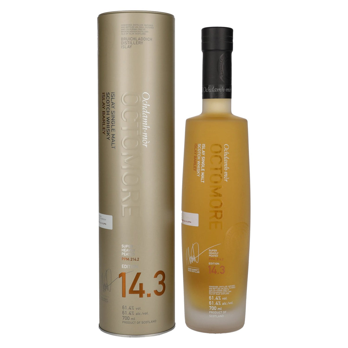 Octomore EDITION : 14.3 Super Heavily Peated Islay Single Malt 61,4% Vol. 0,7l en Tinbox
