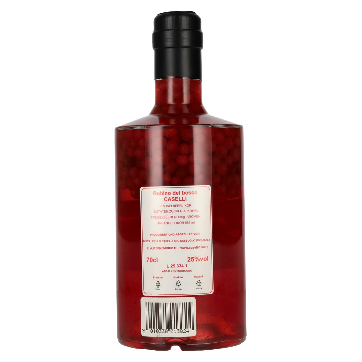 Caselli Rubino del bosco Liquore con Mirtilli Rossi 25% Vol. 0,7l