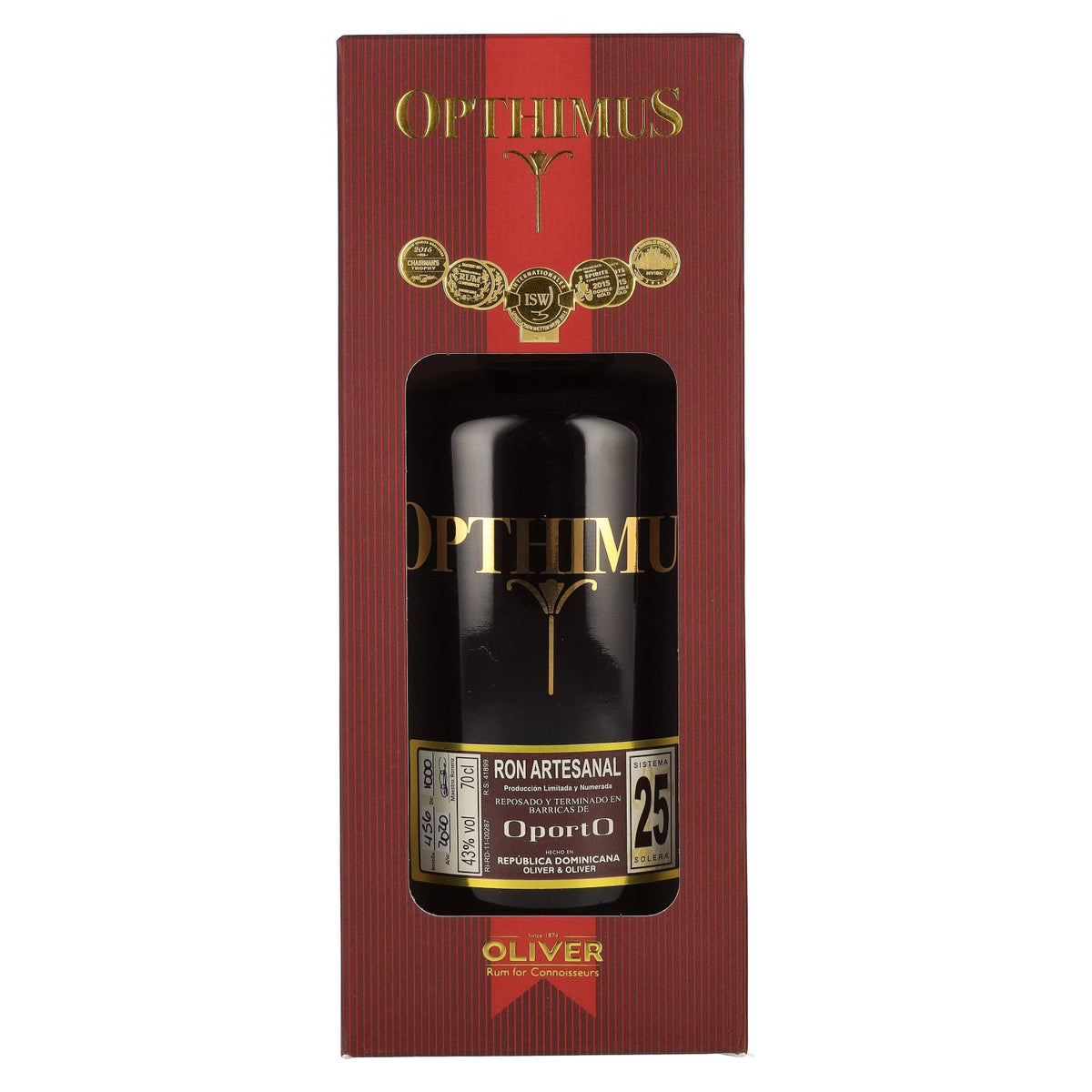 Opthimus 25 Sistema Solera OportO Ron Artesanal 43% Vol. 0,7l in Geschenkbox