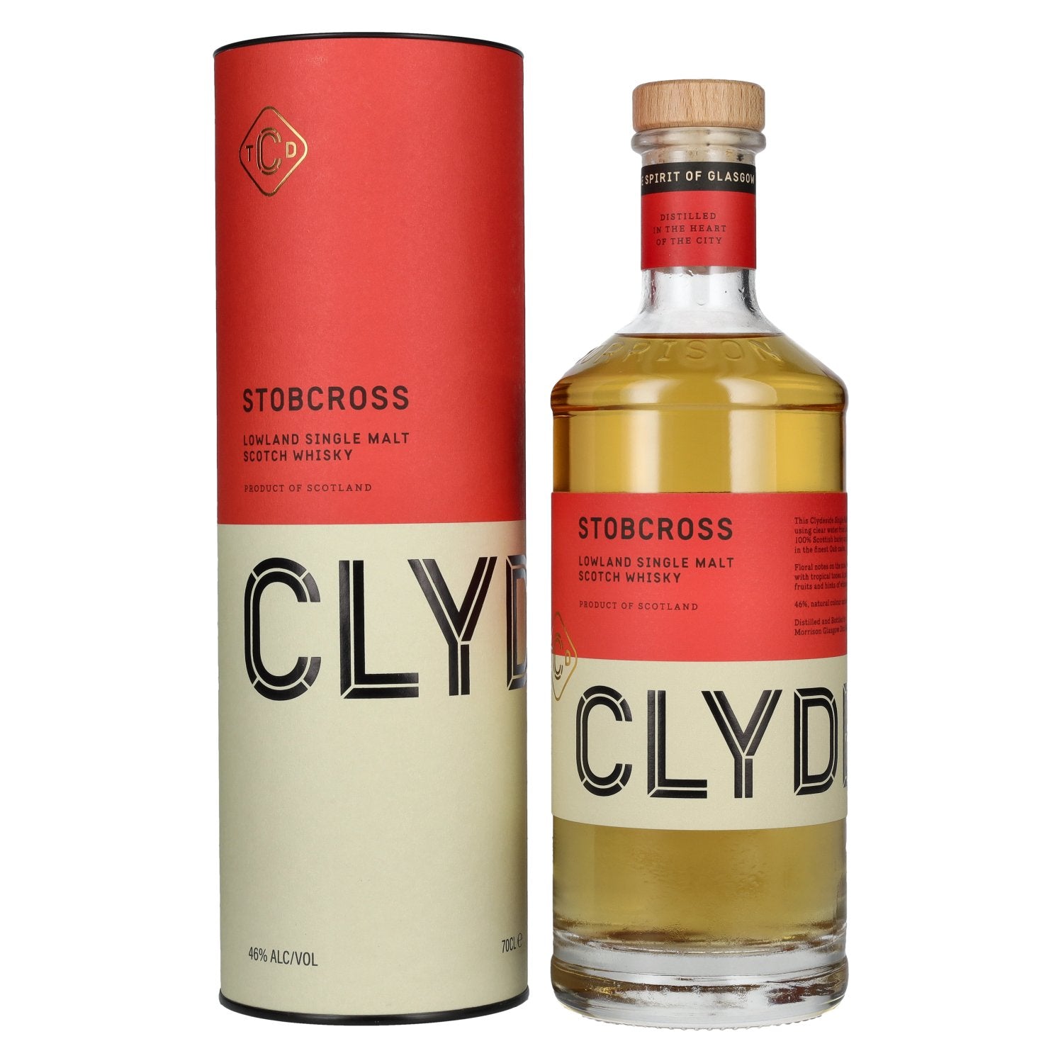 Clydeside STOBCROSS Lowland Single Malt 46% Vol. 0,7l in gift box