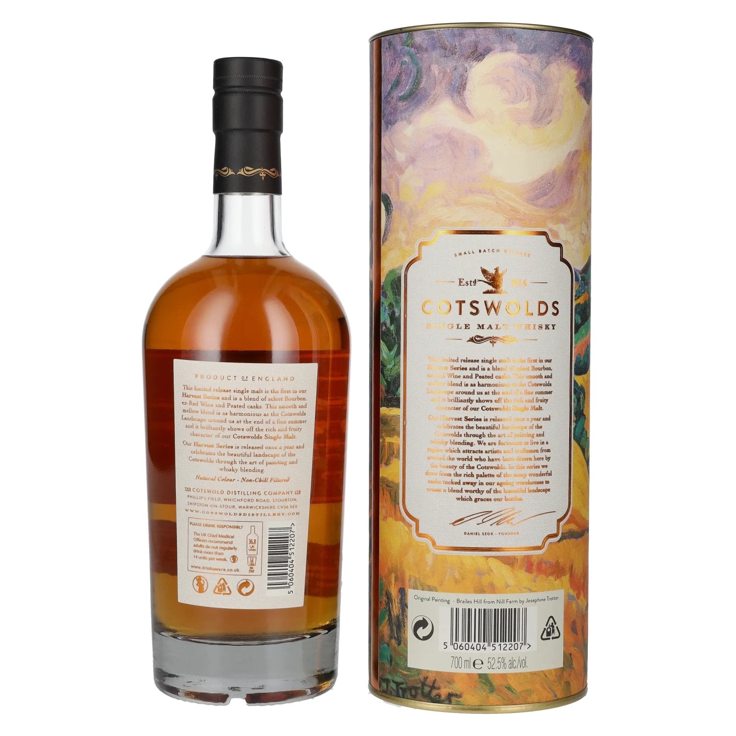 Cotswolds GOLDEN WOLD The Harvest Series Batch 01/2022 52,5% Vol. 0,7l en boîte cadeau