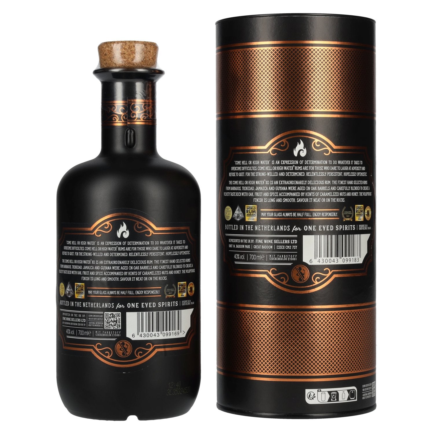 Come Hell or High Water XO Rum 40% vol. 0,7l en boîte cadeau