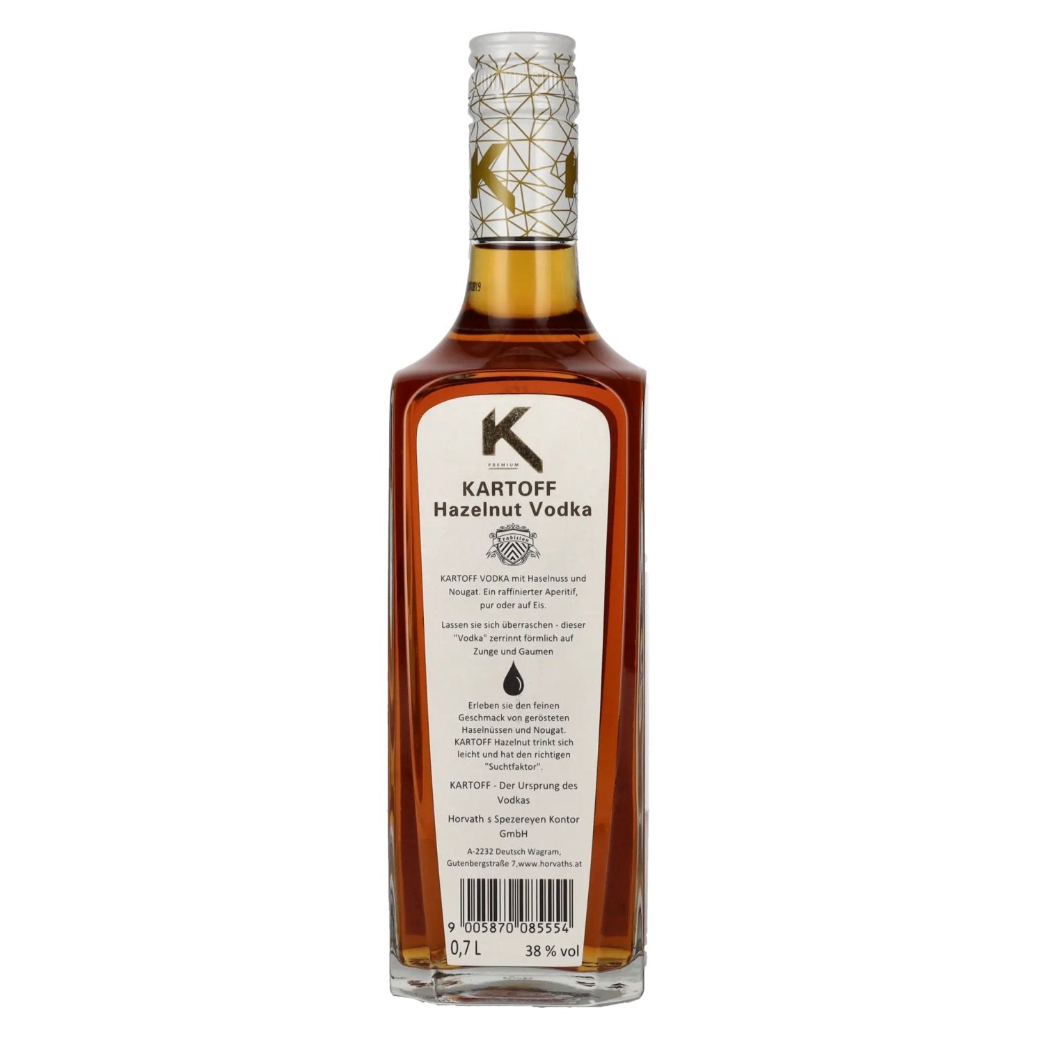 Kartoff Triple Distilled Hazelnut Vodka 38% Vol. 0,7l
