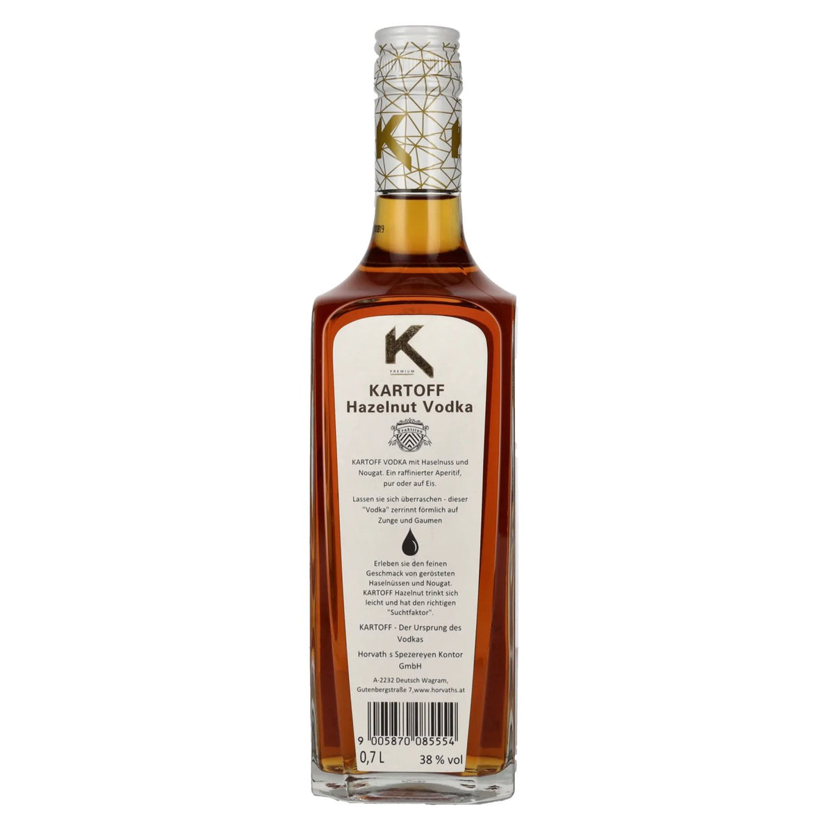 Kartoff Triple Distilled Hazelnut Vodka 38% Vol. 0,7l