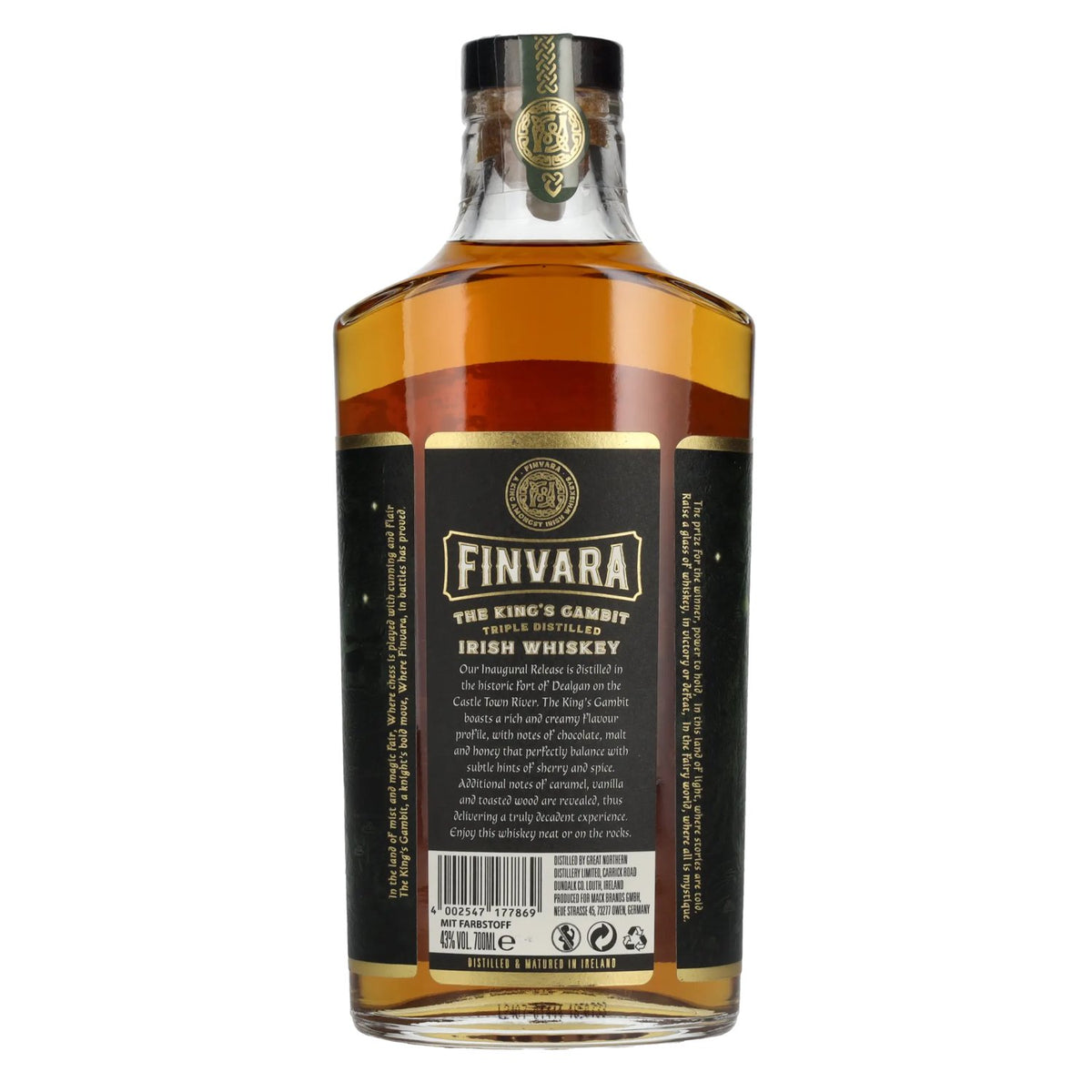 Finvara THE KING'S GAMBIT Triple Distilled Irish Whiskey 43% Vol. 0,7l