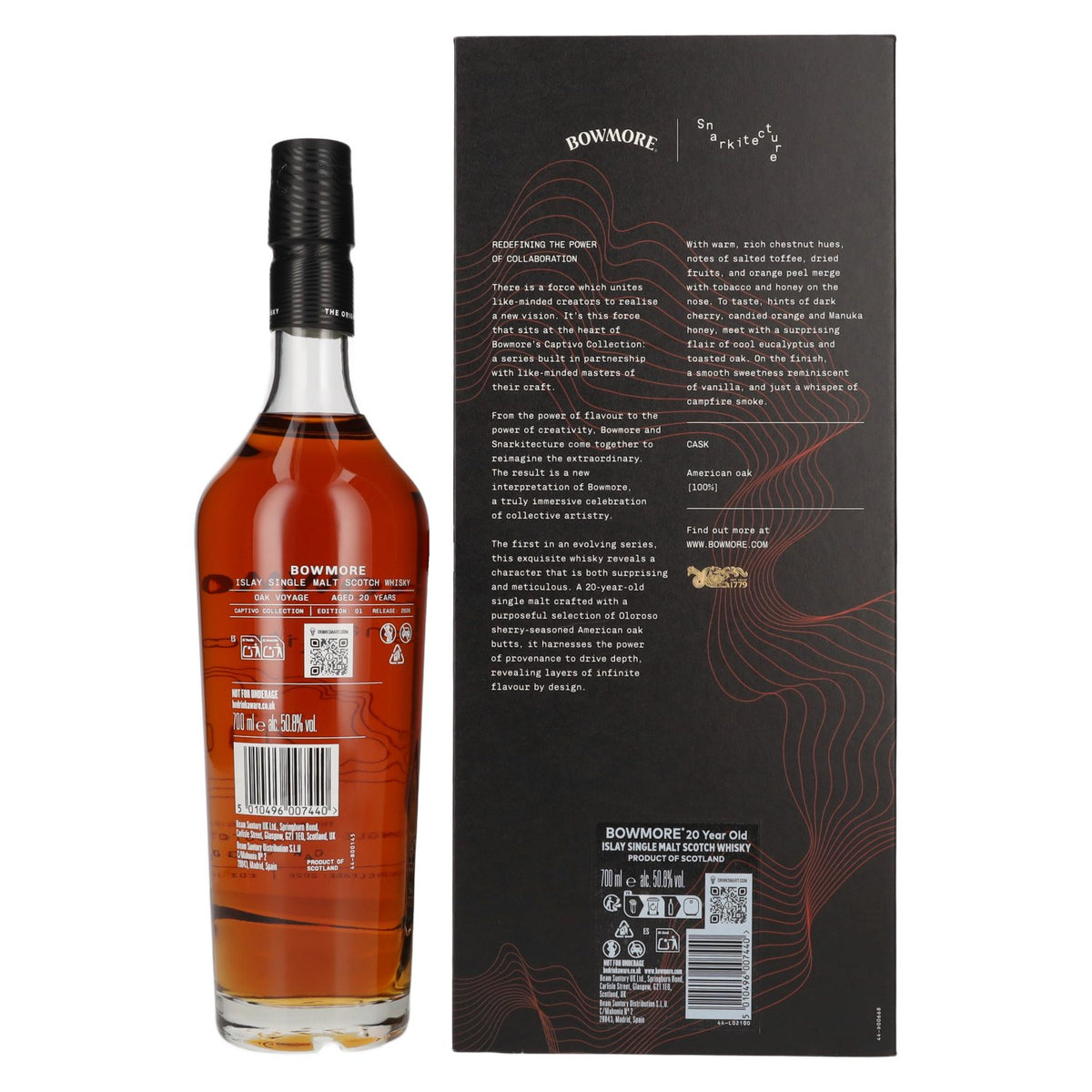 Bowmore 20 Years Old Oak Voyage Edition 01 Single Malt Scotch Whisky 2026 50.8% ABV 0.7l