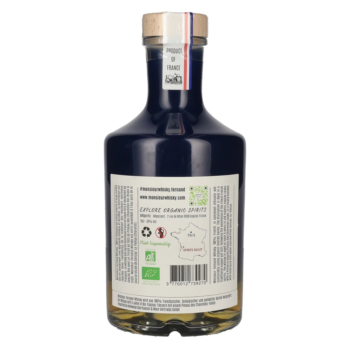 Monsieur Fernand French Blended Malt Whisky Pineau des Charentes Casks Finish 43% Vol. 0,7l
