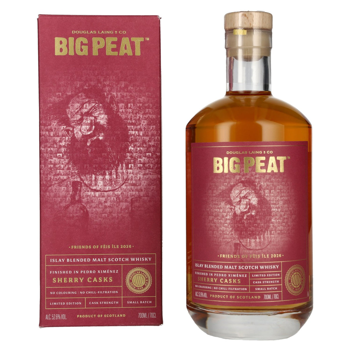 Douglas Laing BIG PEAT Pedro Ximénez Sherry Cask Finish Féis Ìle 2026 52,6% vol. 0,7l en coffret cadeau