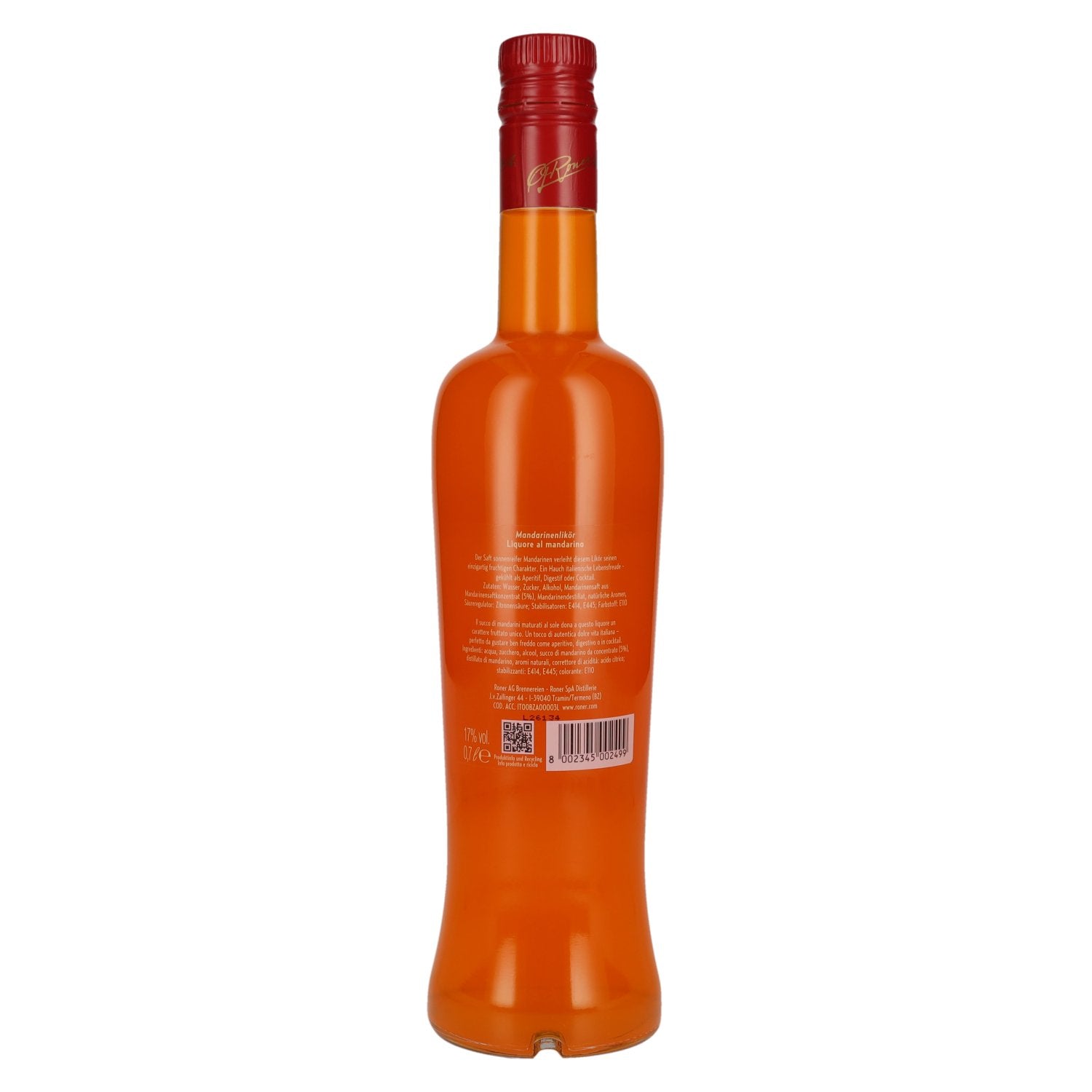 Roner Mandarino Mandarinenlikör 17% Vol. 0,7l