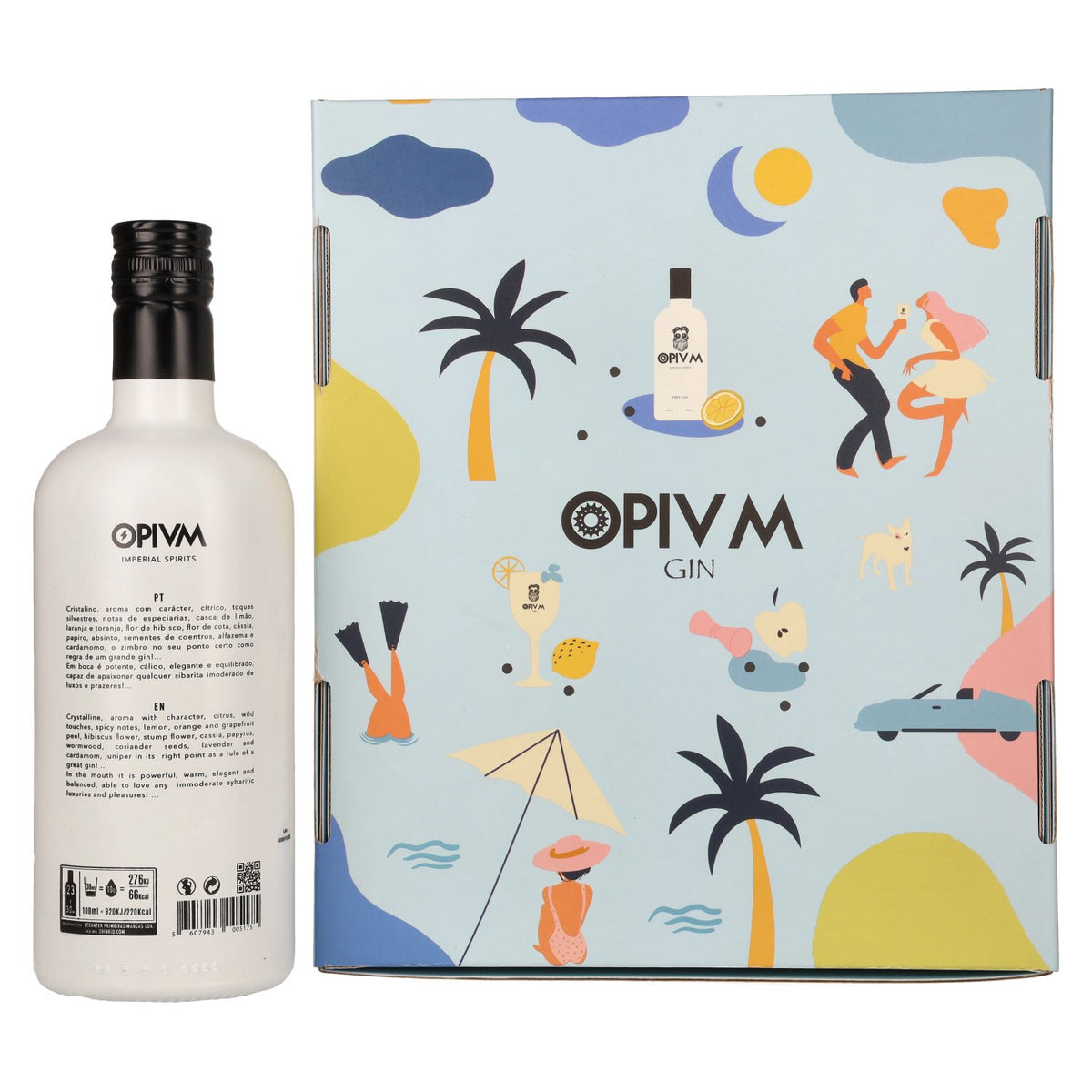 OPIVM Imperial Spirits Dry Gin 40% Vol. 0,7l in Geschenkbox mit Glas & Messbecher