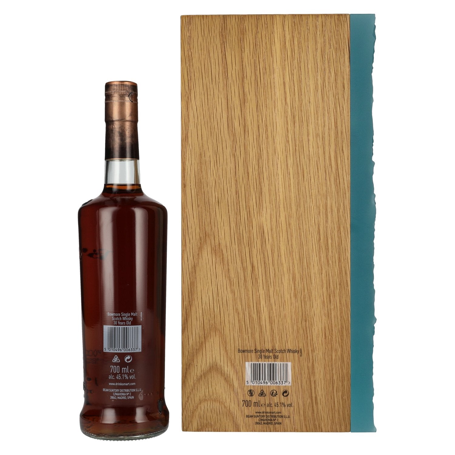Bowmore 30 Years Old Islay Single Malt 45,3% Vol. 0,7l dans une caisse en bois
