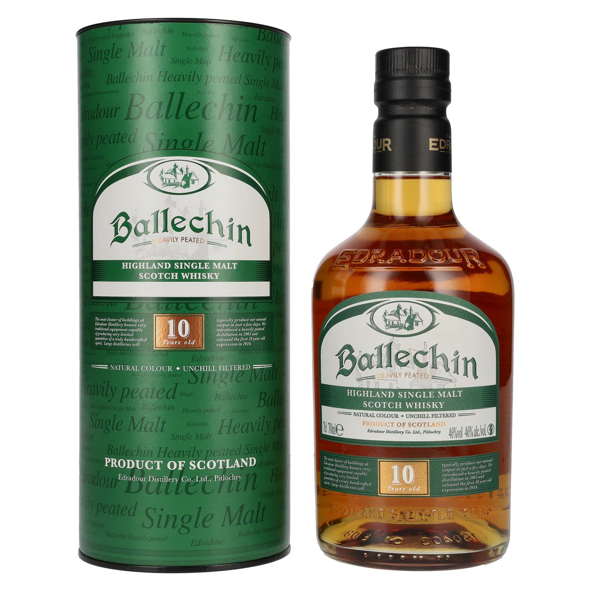 Edradour Ballechin 10 Years Old Highland Single Malt 46% Vol. 0,7l en boîte cadeau
