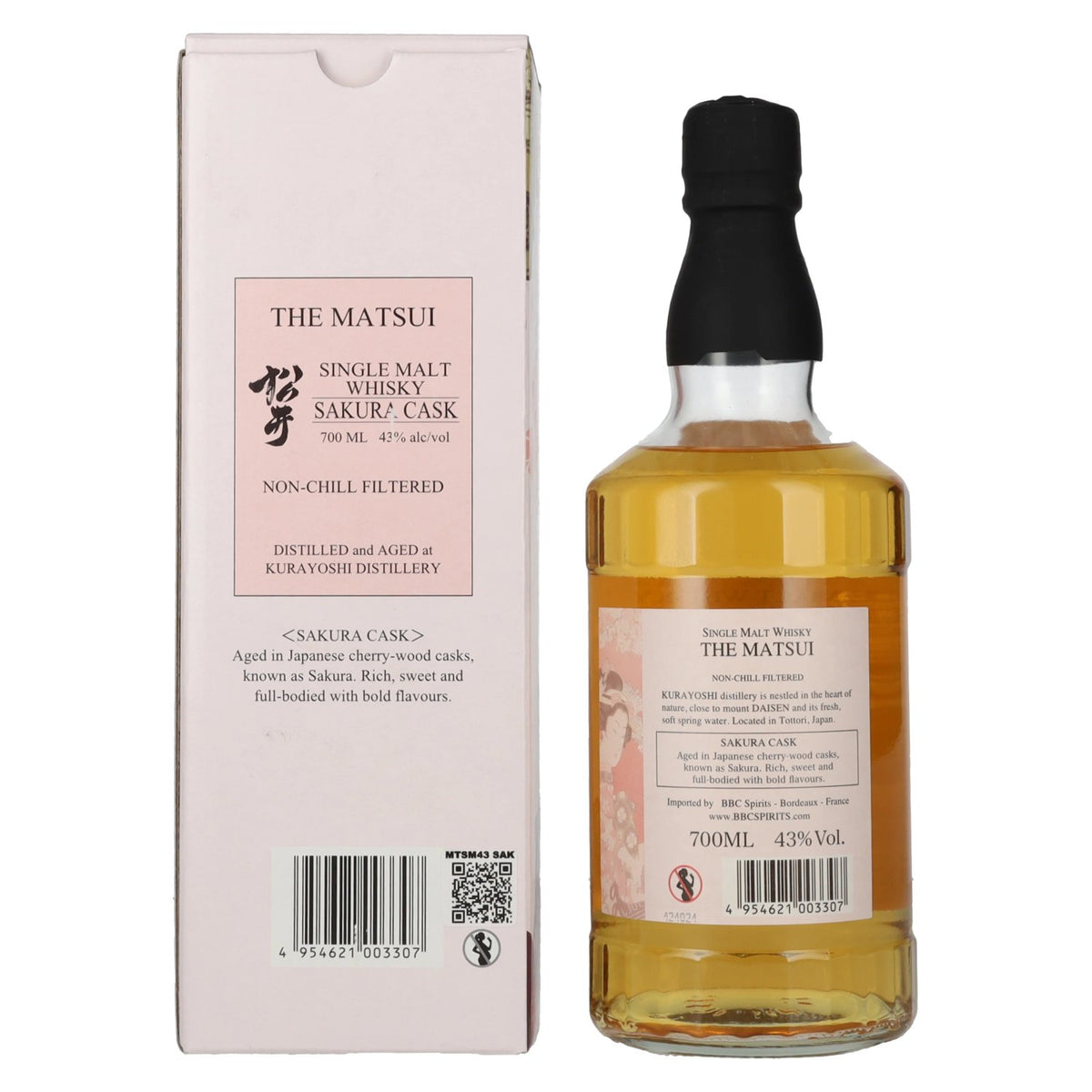 Matsui Whisky THE MATSUI Single Malt Japanese Whisky SAKURA CASK 43% Vol. 0,7l in Geschenkbox