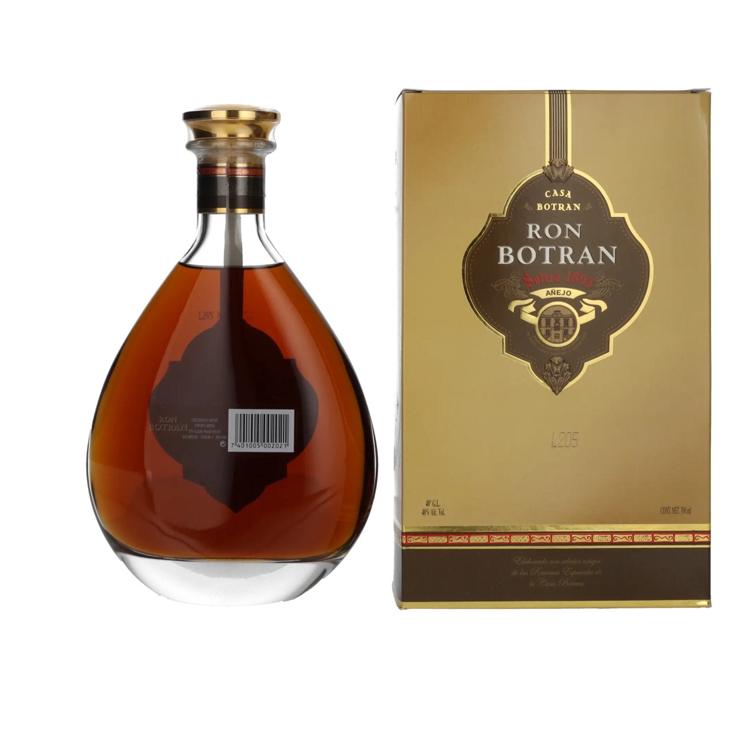 Botran Ron Botran Solera 1893 Añejo Decanter 40% Vol. 0,7l in gift box