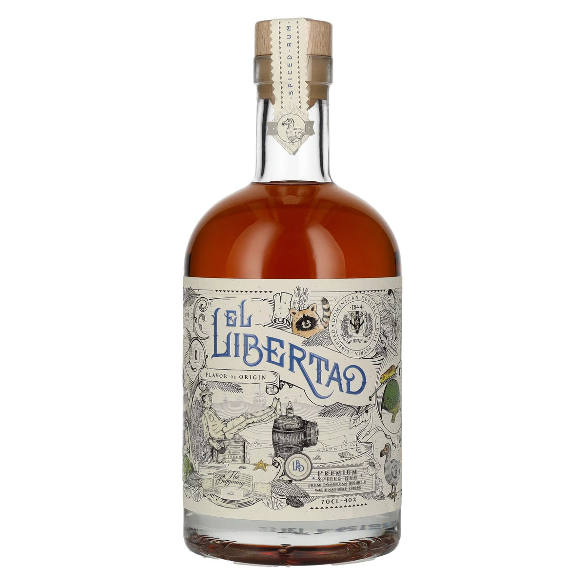 El Libertad FLAVOR OF ORIGIN Rhum épicé Chapitre I 40 % vol. 0,7 l