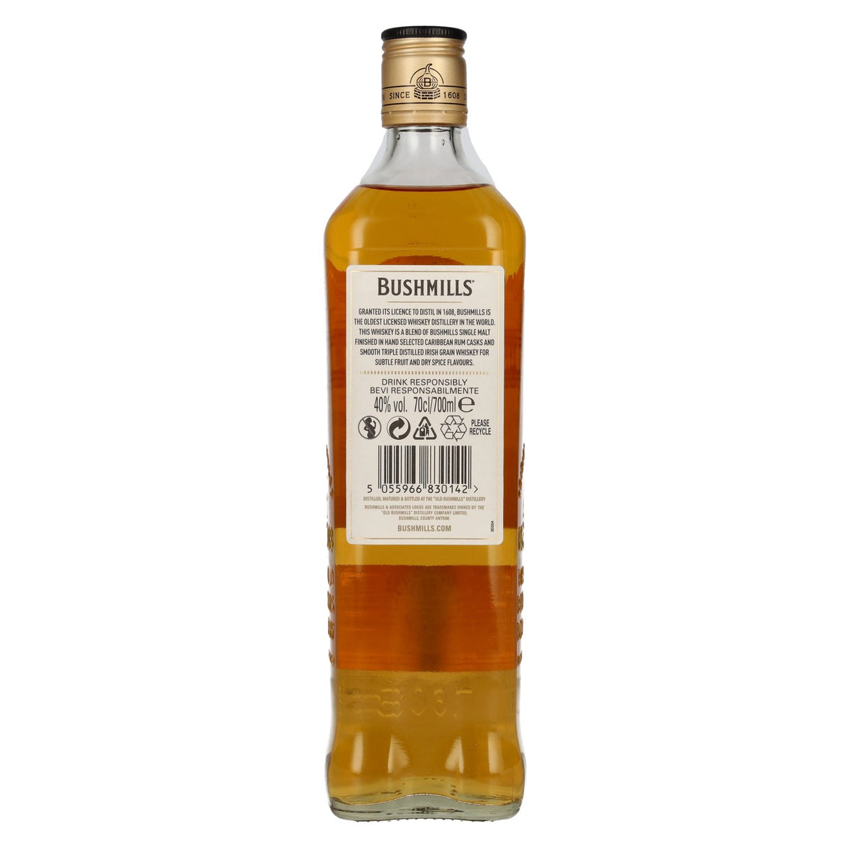 Bushmills Irish Whiskey Caribbean Rum Cask Finish 40% Vol. 0,7l