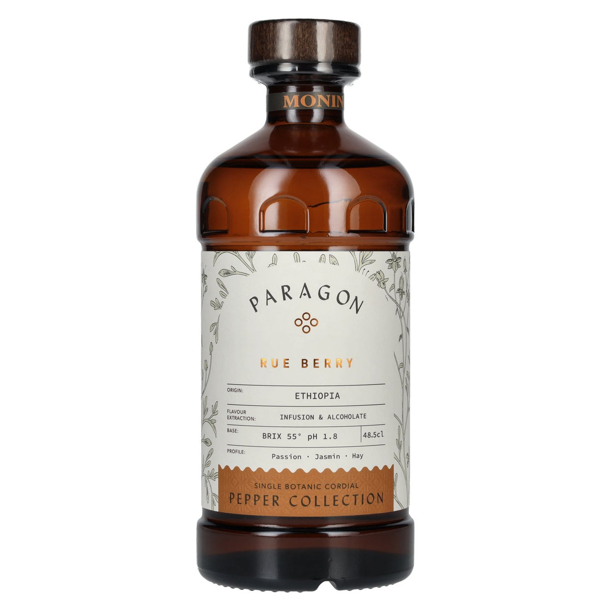Monin Paragon RUE BERRY Botanic Cordial unique Collection Poivre 0,485 l