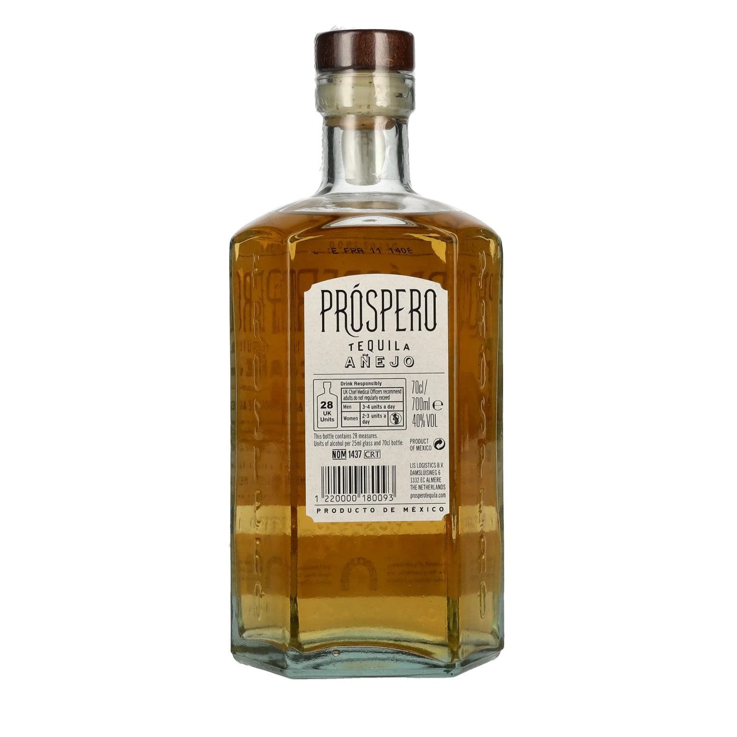 Próspero Tequila Añejo 100% De Agave by Rita Ora 40% Vol. 0,7l