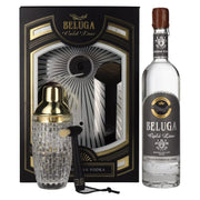 Beluga Gold Line Noble Russian Vodka 40% vol. 0,7l en boîte cadeau avec pinceau et shaker