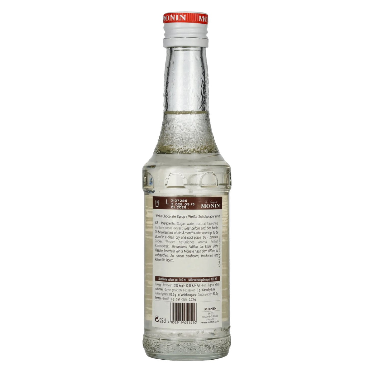 Le Sirop de Monin WHITE CHOCOLATE 0.25l