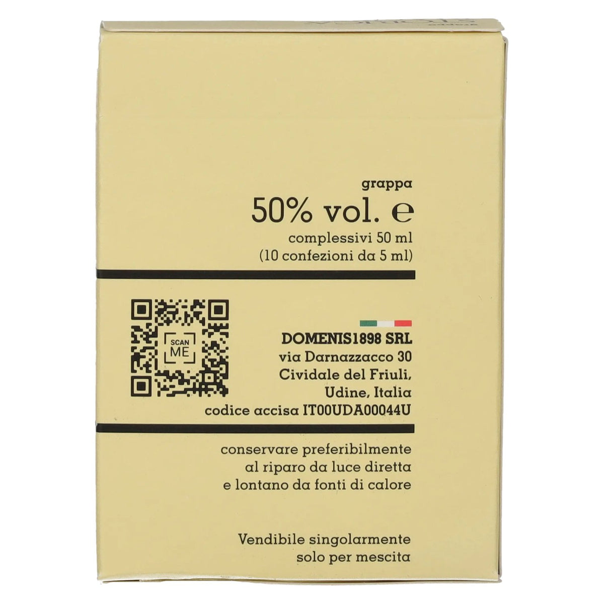 Domenis 1898 STORICA BIANCA Grappa 50% Vol. 10x0,005l in gift box