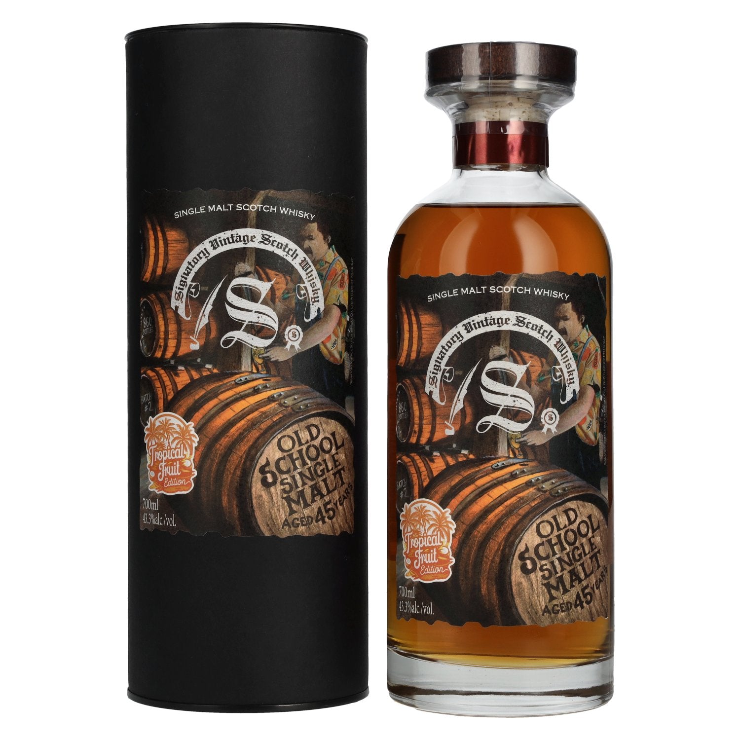 Signatory Vintage 45 Years Old OLD SCHOOL Tropical Fruit Edition 43,3% vol. 0,7l en coffret cadeau