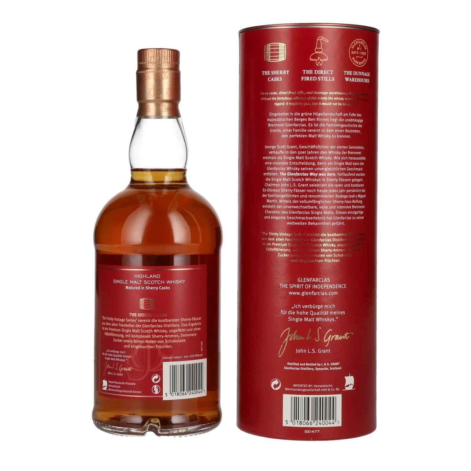 Glenfarclas THE TRINITY VINTAGE SERIES Sherry Cask Highland Single Malt 2012 46% Vol. 0,7l in gift box