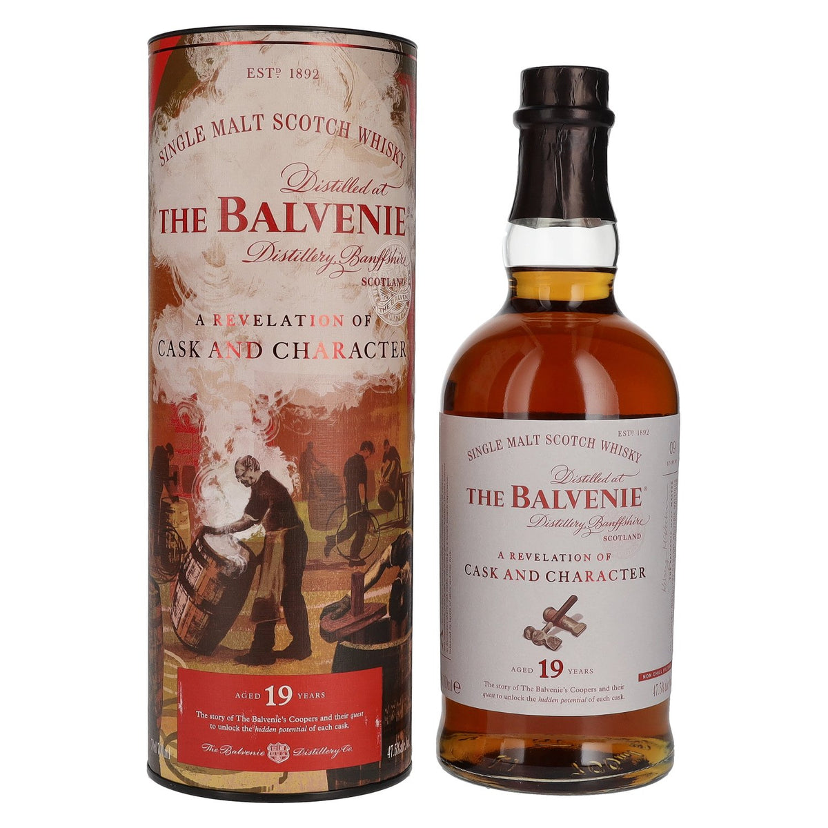 The Balvenie STORIES 19 Years Old A Revelation of Cask and Character 47,5% Vol. 0,7l en coffret cadeau