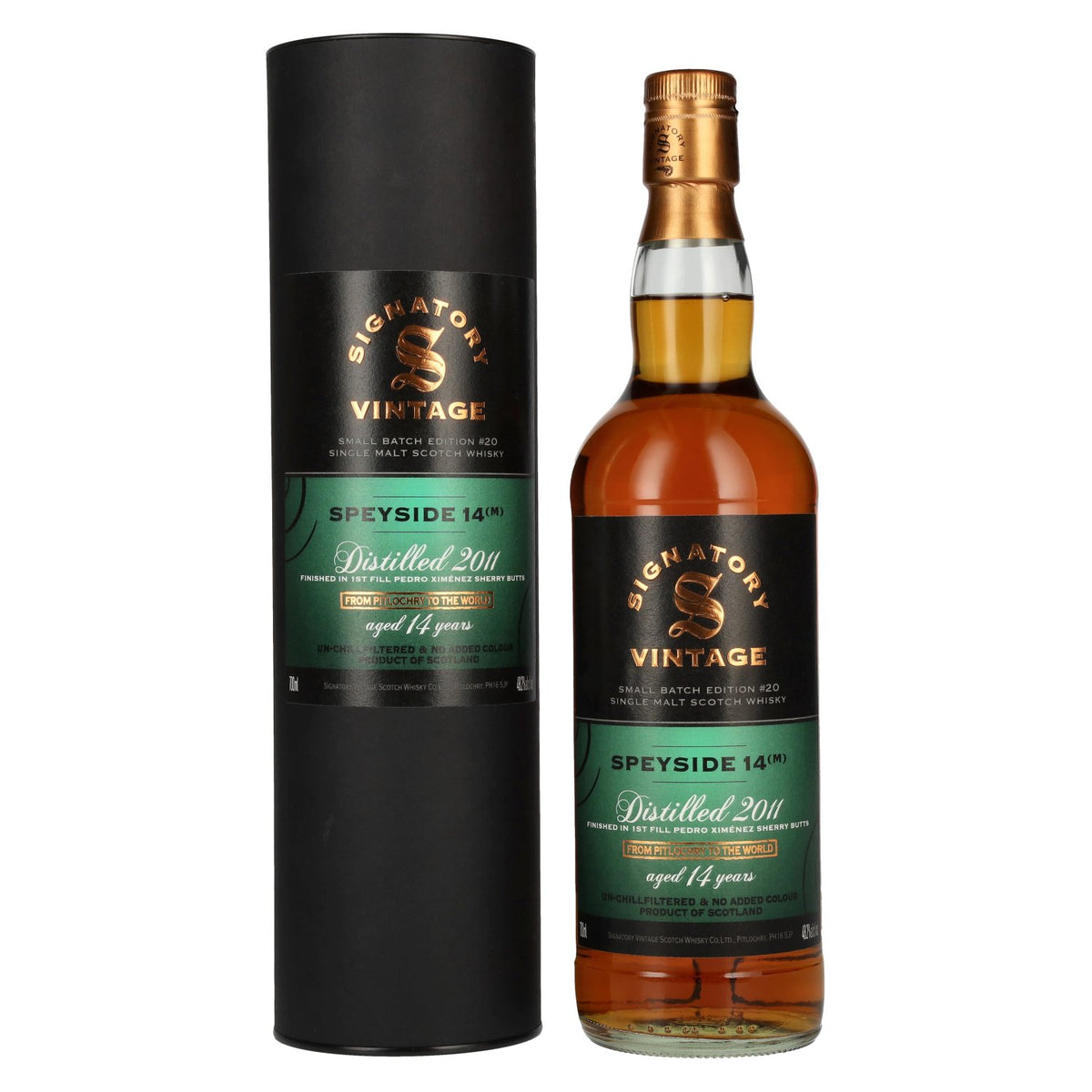 Signatory Vintage Small Batch SPEYSIDE (M) 14 Years Old Single Malt #20 48,2% Vol. 0,7l en coffret cadeau