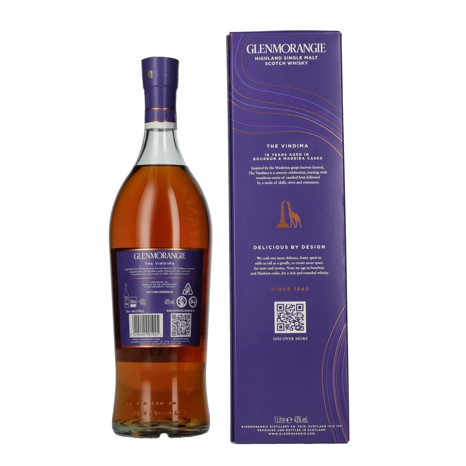 Glenmorangie 16 Years Old THE VINDIMA Highland Single Malt Scotch Whisky 43% Vol. 1l in Geschenkbox